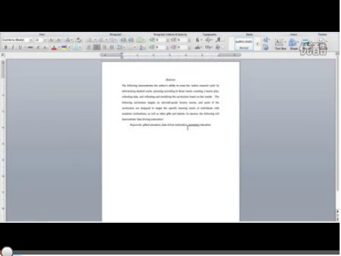APA Format Essay Abstract writing